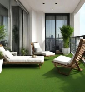 Balcony artificial grass carpets