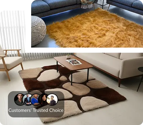 Comfortable shaggy carpets