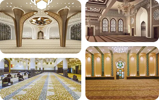 Decorative mosque carpets