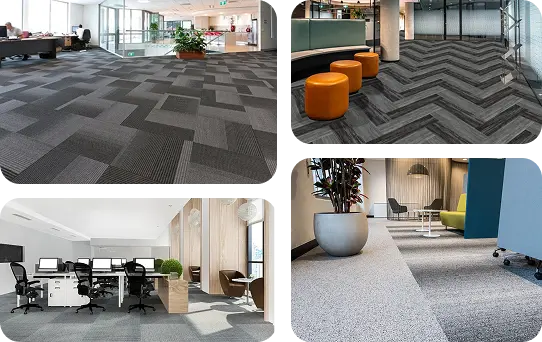 Easy-to-clean office carpets