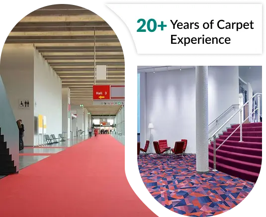 Easy-to-install exhibition carpets