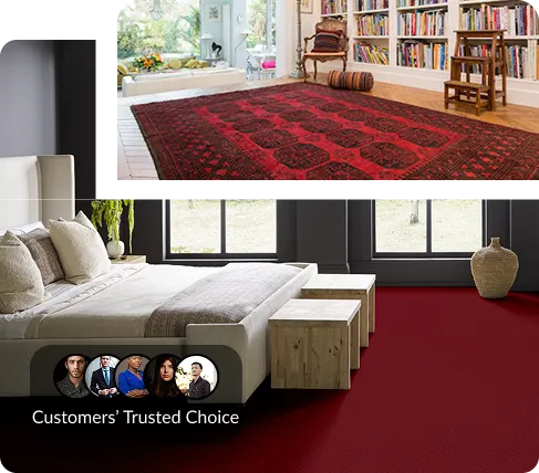 Fade-resistant red carpets