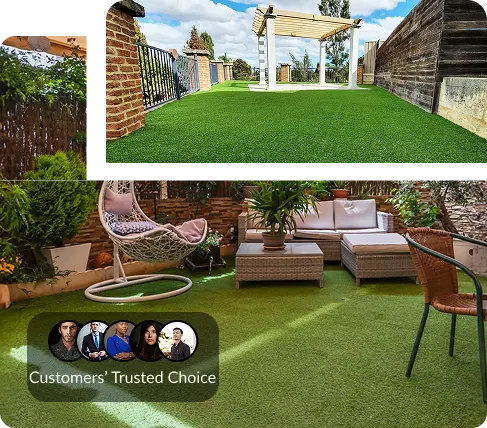 Fresh artificial grass carpets