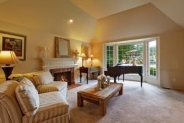 Living room Wall to wall carpet