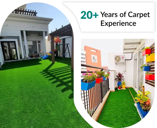 Natural-looking artificial grass carpets