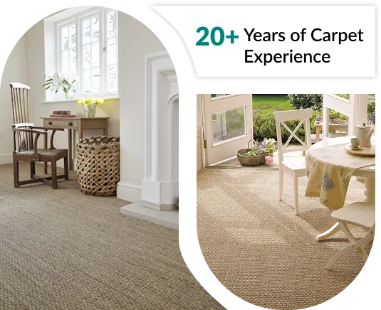 Non-slip sisal carpets