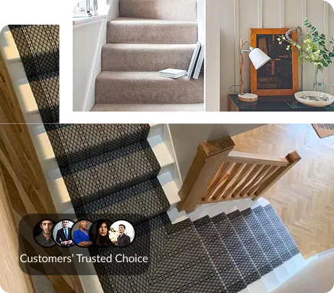 Non-slip stair carpets