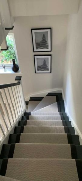 Patterned stair carpets