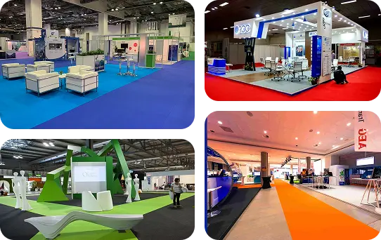 Portable exhibition carpets