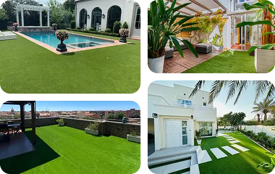 Realistic artificial grass carpets