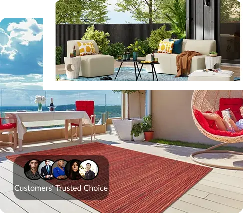 Washable outdoor carpets
