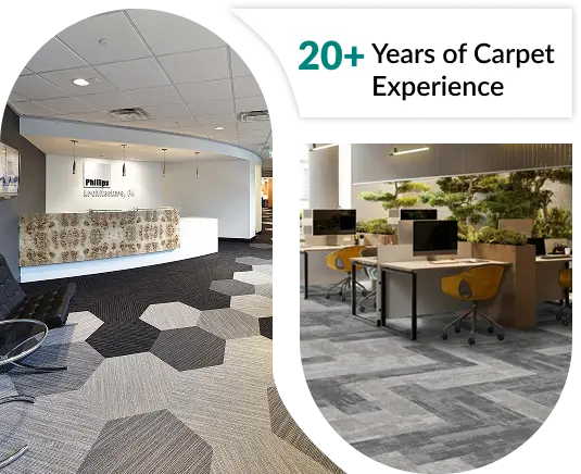 Wear-resistant office carpets