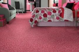 Bedroom pink carpet