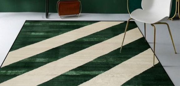 Geometric Green Carpet