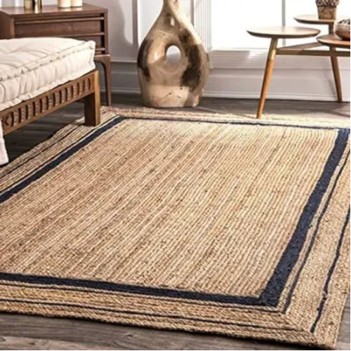 Jute Carpet With Black Border