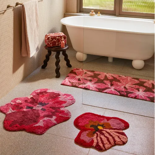 Pink Long Bath Mats