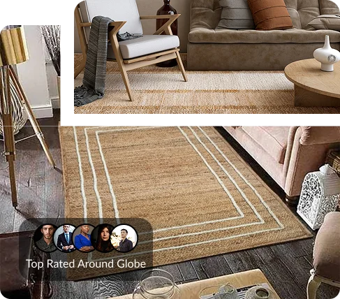 Stylish Living Room Jute Carpets