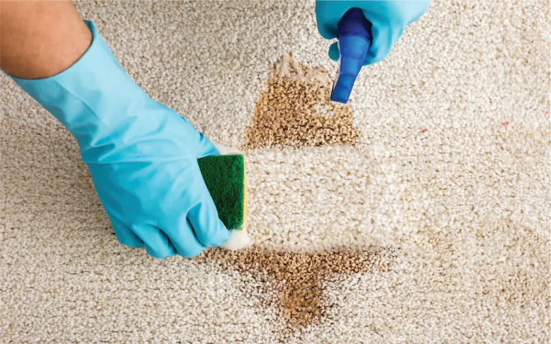 Treat The Visible Stains on the Carpet