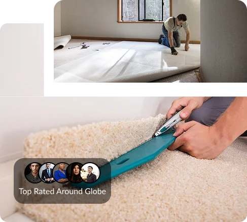 White Carpet Installation