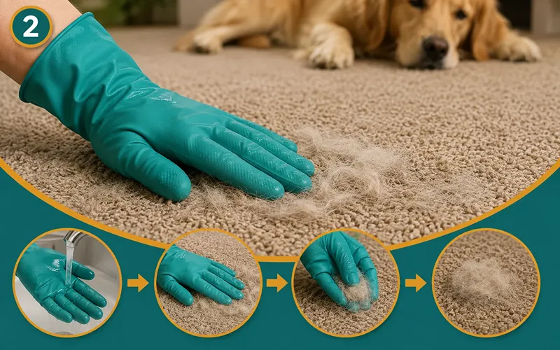 2. Try a Damp Rubber Glove