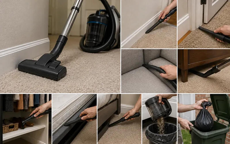 2. Vacuum Thoroughly, Then Vacuum the Edges Again