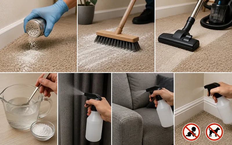 8. Use Boric Acid on Carpets and in Cracks
