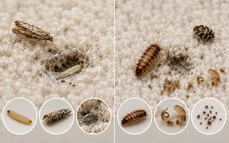 Carpet Moths vs Carpet Beetles