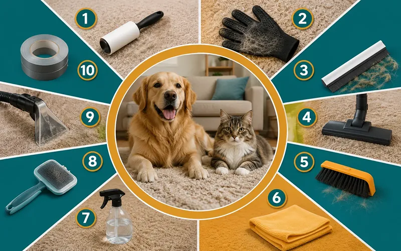 How to Remove Pet Hair from Carpet 10 Easy Methods That Work