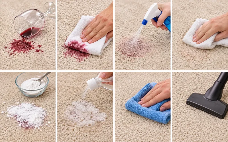 How to Remove Red Wine Stains from Carpet