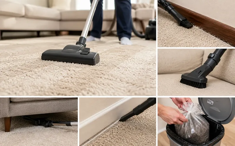 Vacuum Carpets, Edges, Furniture, and Crevices