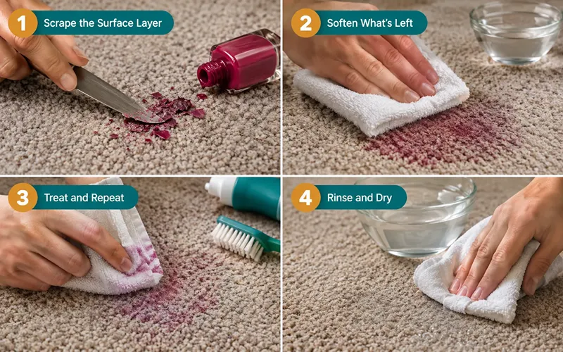 How to Remove Dried Nail Polish From Carpet