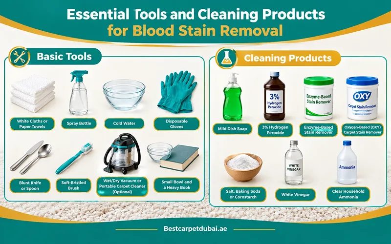 Essential Tools and Cleaning Products for Blood Stain Removal