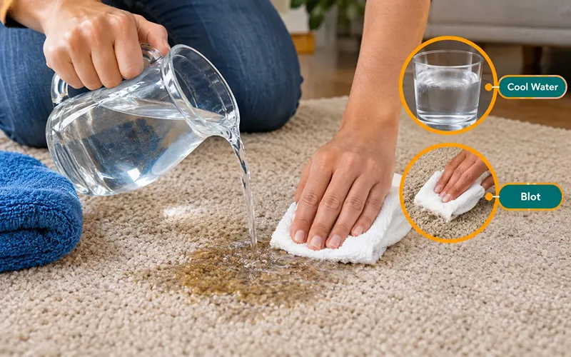 Step 2 Rinse with cool water